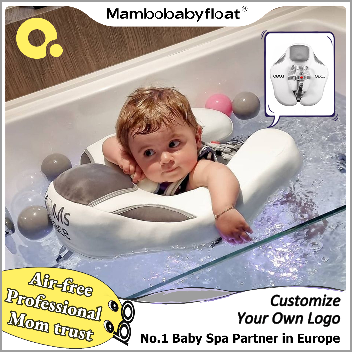 Kids Toys Logo - Mambobaby Air-Free Baby Spa Customized Logo