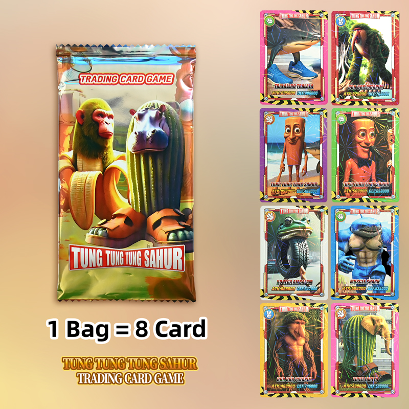 Kids Toys And Games - Italian Brainrot Collectible Card 8/288Pcs Tungtungtung
