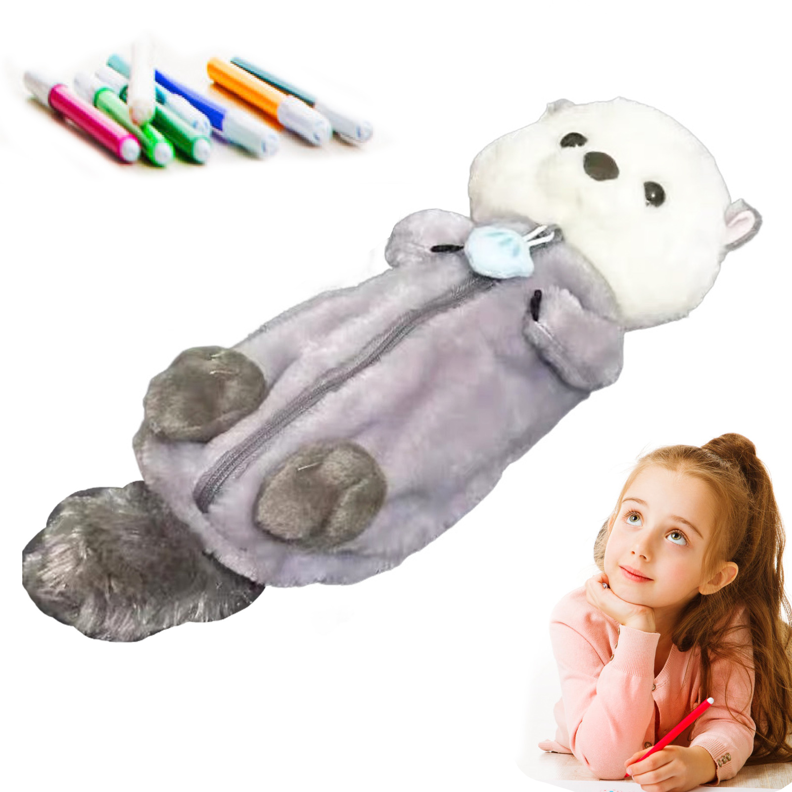 Creative Plush Toy Pencil Case – обзор и цена Kids Toys Bag