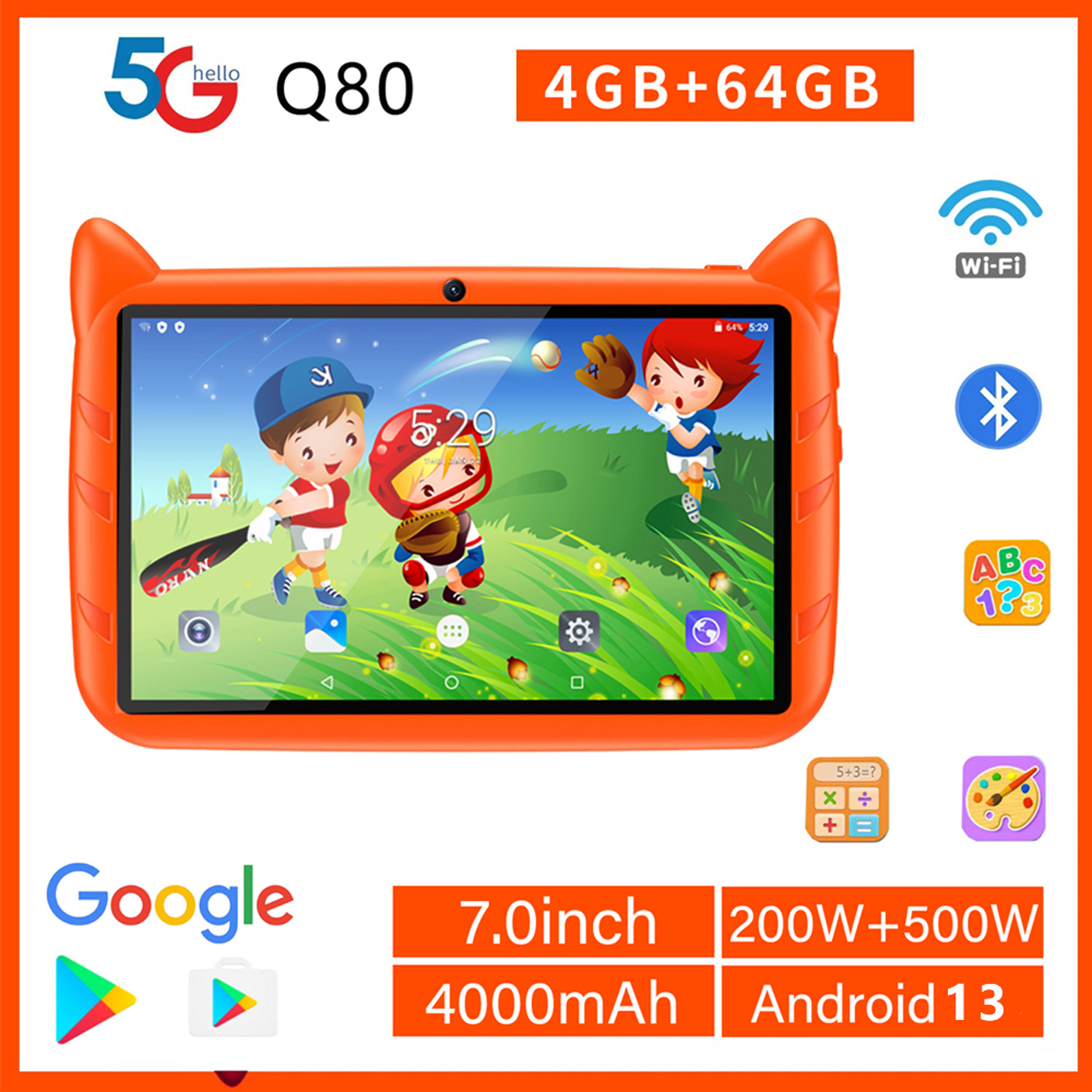 New 5G WiFi Kids Tablet 7 Inch – обзор и цена Learning Tablet Kids