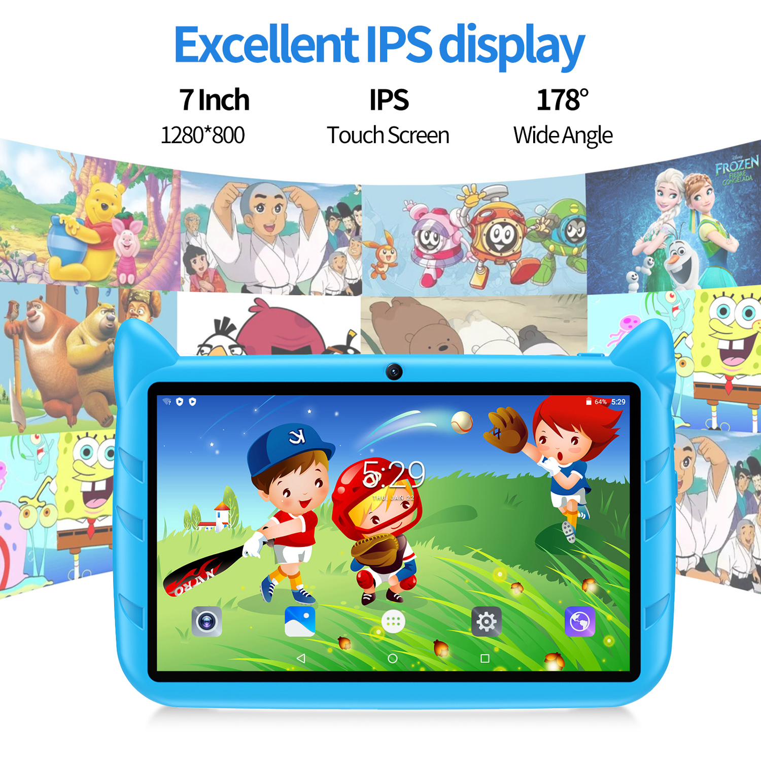 New 5G WiFi Kids Tablet 7 Inch – обзор и цена Learning Tablet Kids