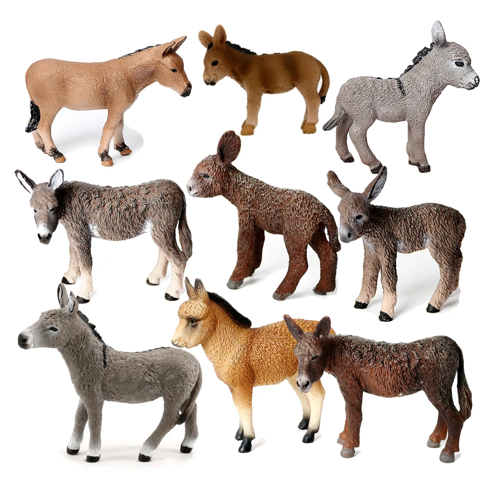 Donkey Model Toy Animals Figur – обзор и цена Kids Toys Xmas