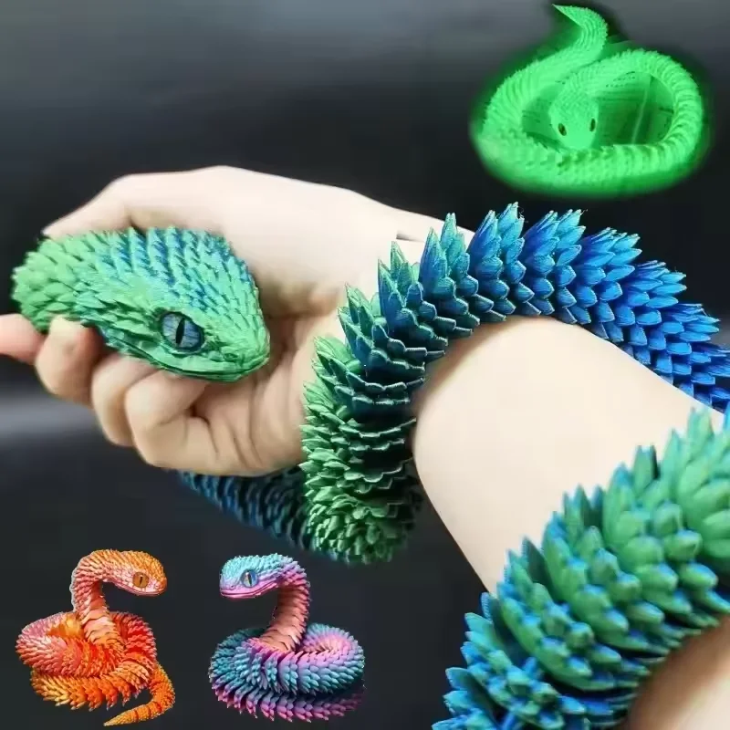 3D Printed Snake Movable Joint – обзор и цена Kids Toys Xmas