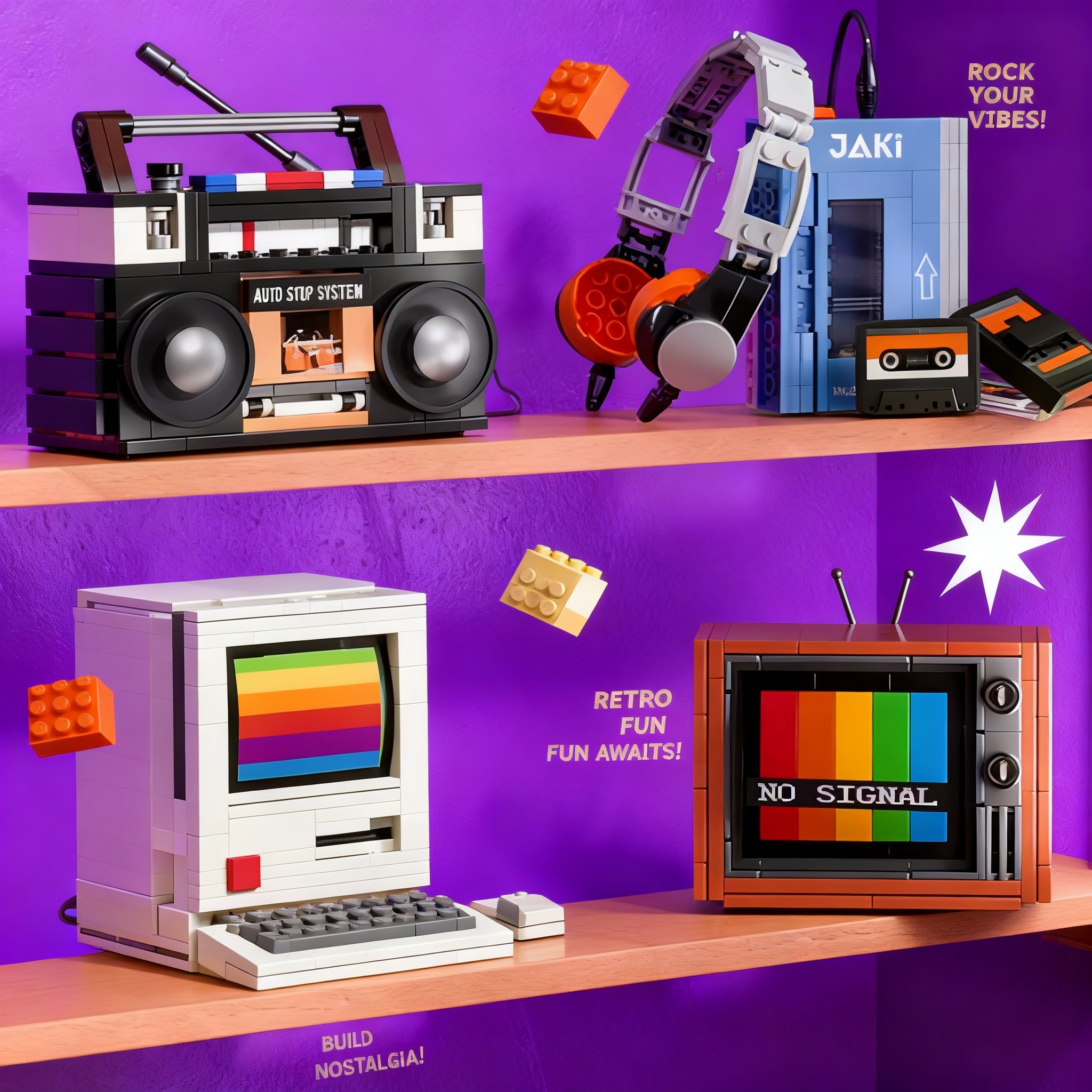 Retro DIY Building Blocks TV R – обзор и цена Kids Toys Lego