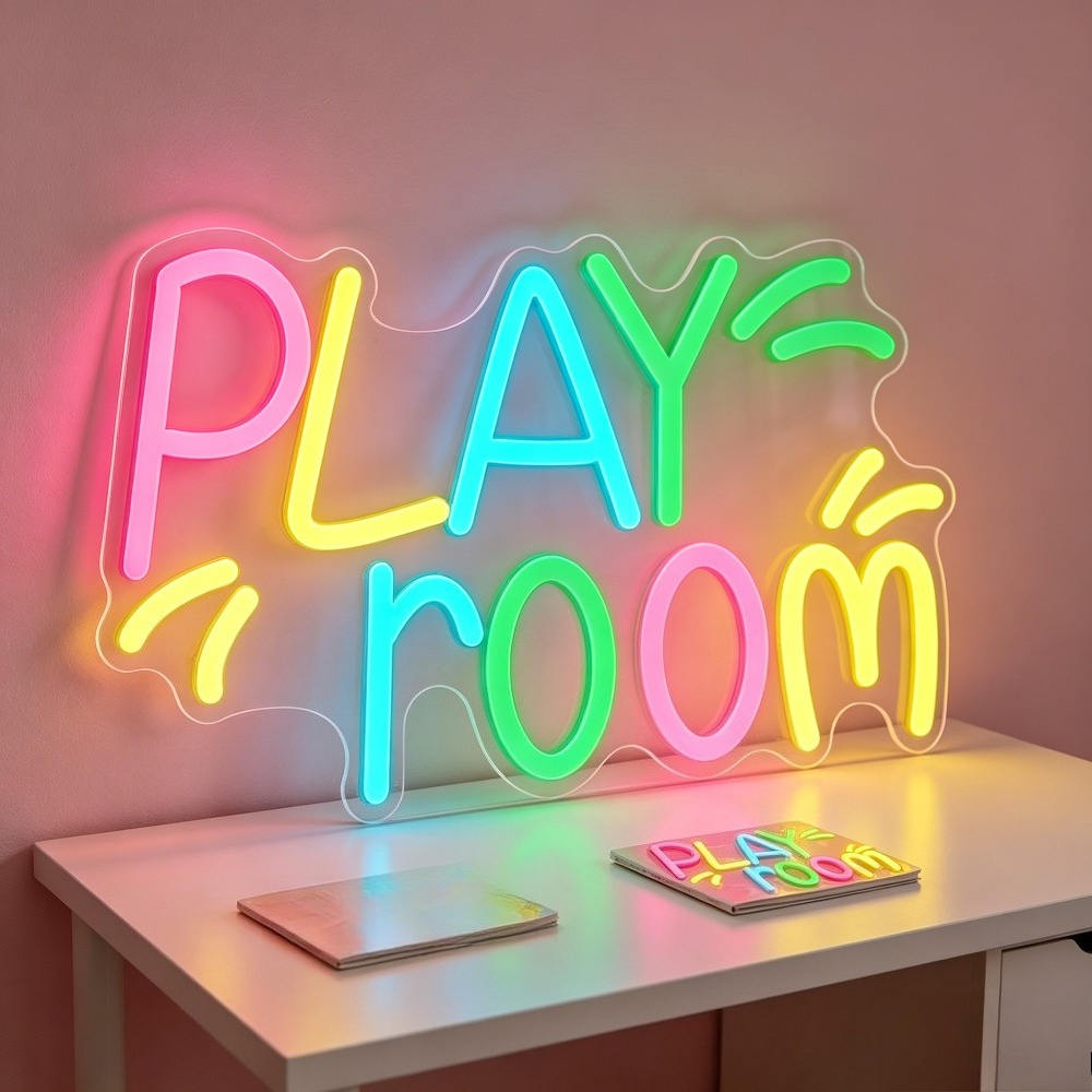 Play Room Neon Sign LED Night  – обзор и цена Kids Play Zone Toys