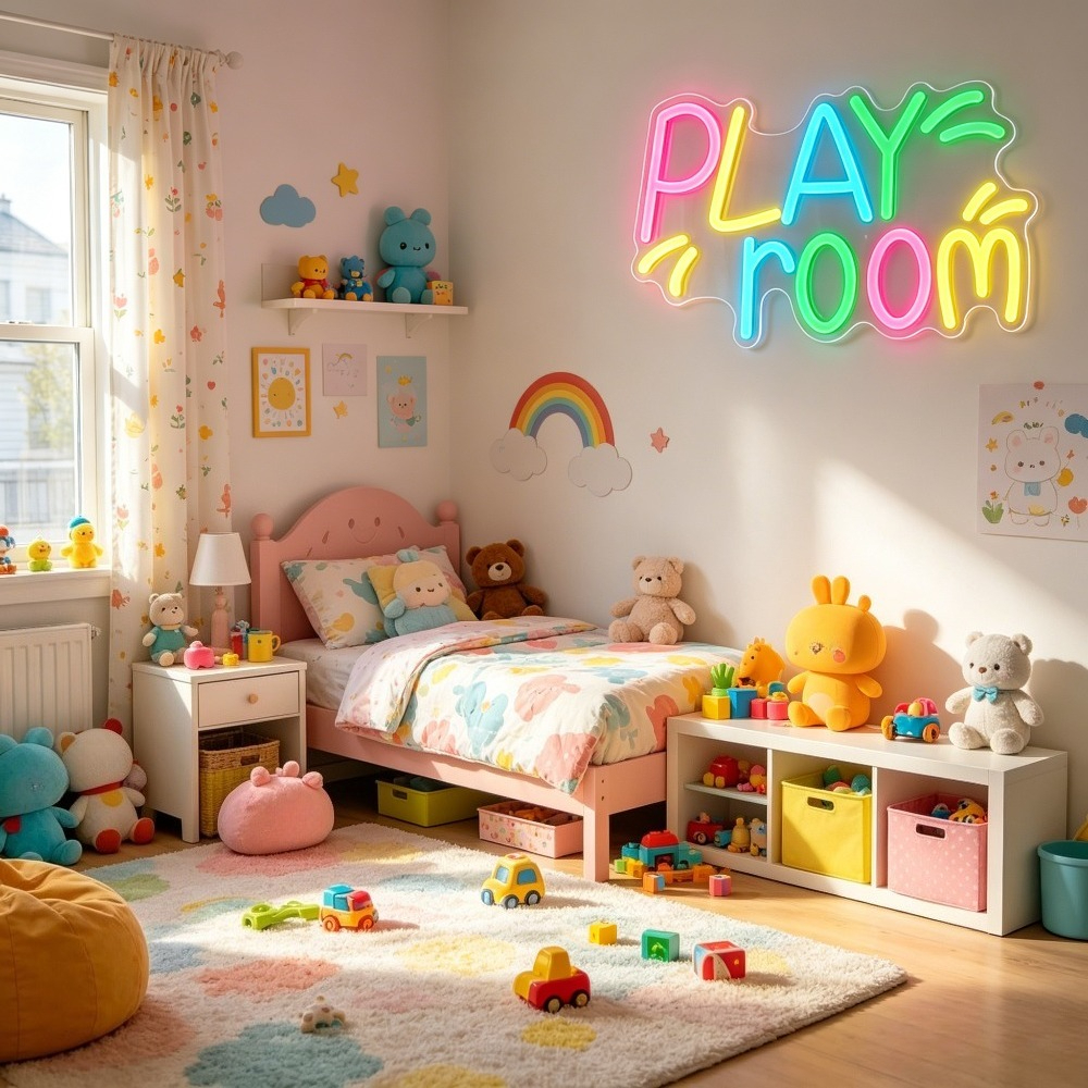 Play Room Neon Sign LED Night  – обзор и цена Kids Play Zone Toys
